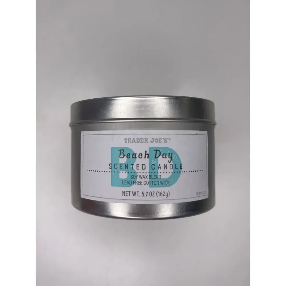 Set of 5 Trader Joe’s Beach Day Summer Scented Candle — Soy Wax, 20 Hours, 5.7oz